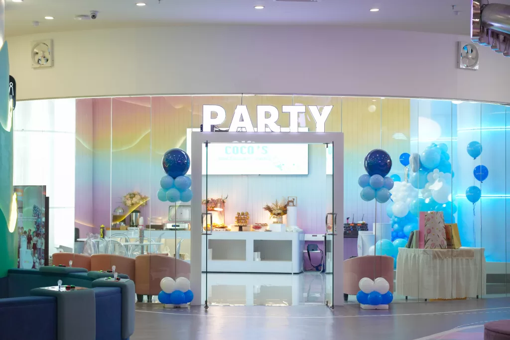One of the three private themed birthday rooms at UFOREA's Party Zone